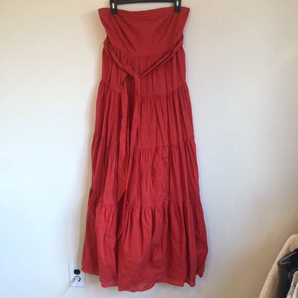 Edme & Esvllte boho strapless maxi dress size 10 - Picture 4 of 11